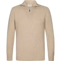 Profuomo Half Zip Pullover Wol Sand | Beige | Maat XXL