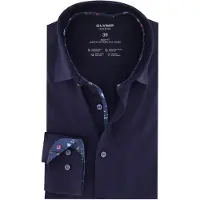 Olymp overhemd donkerblauw body fit effen
