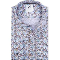 R2 knitted overhemd multicolor patroon