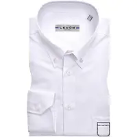 Ledub overhemd Modern Fit strjkvrij wit