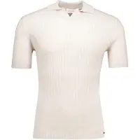 Gentiluomo polo beige v-hals met boord