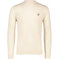 Lyle & Scott trui effen beige merinowol