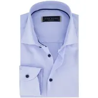 John Miller tailored fit overhemd blauw effen
