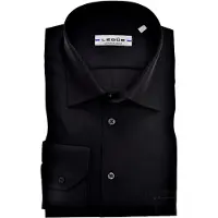 Ledub overhemd zwart Regular Fit
