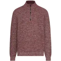 Camel active trui half zip rood katoen