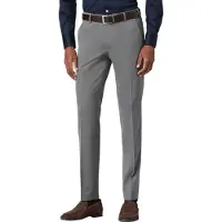 Meyer wollen pantalon Bonn grijs effen katoen