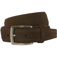 Lindenmann riem suede dark brown