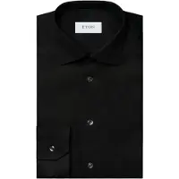 Eton zwart overhemd contemporary fit signature twill