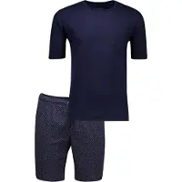 Schiesser Heren Shortama - Blauw
