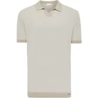 Gentiluomo polo beige effen normale fit