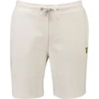 Lyle & Scott short effen creme slim fit katoen