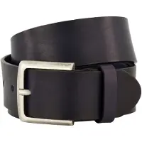 Lindenmann leren riem navy effen