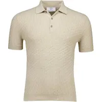 Born with Appetite polo beige effen normale fit katoen