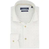 Ledub business overhemd modern fit wit geprint