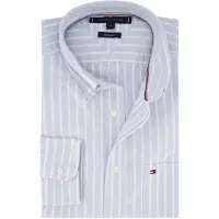 Tommy Hilfiger Heritage Oxford Wide Shirt Breezy Blue/white Maat: XL | Casual Overhemden Outlet | Heren | Blauw