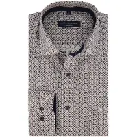 Casa Moda Overhemd Comfort Fit bruin geprint