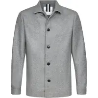 Profuomo overshirt grijs normale fit