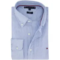 Tommy Hilfiger overhemd lichtblauw effen normale fit