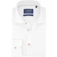 Ledub overhemd wit effen wide collar