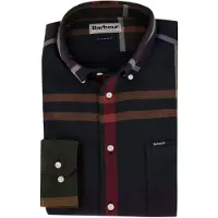 Barbour Overhemd 'Dunoon' navy / mokka / lichtbruin / vuurrood / wit