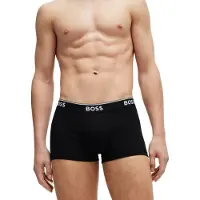 HUGO BOSS Boxershorts 'Power' donkergrijs / grijs gemêleerd / zwart / wit