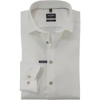 Olymp elegante beige effen overhemd Modern Fit