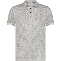 Blue industry polo blauw bruin geprint