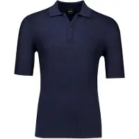 HUGO BOSS poloshirt Boss Orange donkerblauw met rits