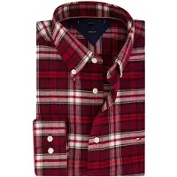 Tommy Hilfiger rood geruite overhemd katoen regular fit