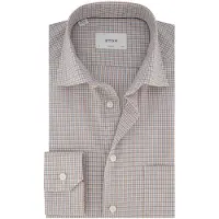 Eton classic fit overhemd beige patroon