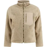 A Fish Named Fred tussenjas beige effen slim fit borstzak