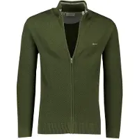 Gant vest groen met rits