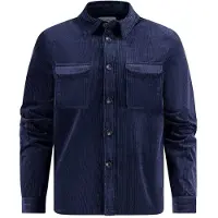 A Fish Named Fred overshirt donkerblauw rib