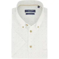 Ledub modern fit overhemd wit korte mouw