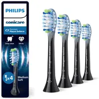 Philips Sonicare 3x Opzetborstels C3 Premium Plaque Defence Zwart HX9044/88 4 stuks