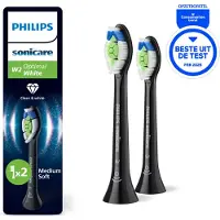 Philips Sonicare 3x Opzetborstels W2 Optimal White Zwart Hx6062/88 2 Stuks
