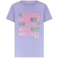 Cars Little T-shirt lila Paars Meisjes Stretchkatoen Ronde hals Printopdruk - maat 110