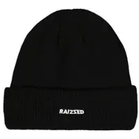 Raizzed gebreide muts zwart Jongens Acryl Effen - maat L-XL