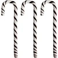 Kosta Boda Polka Stick Kerstdecoratie 17 Cm Pak Van 3 Wit/zwart - Kerstversiering Glas Black - 7092562