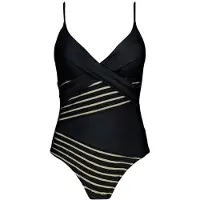 Barts Alira Shaping One Piece - Dames Badpak - Mesh-inzetstukken - Zwart