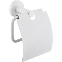 Best design White toiletrolhouder met klep wit mat