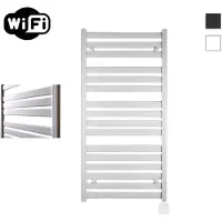 Sanicare Carini Moda elektrische Wifi radiator 120x60cm mat wit met thermostaat wit rechtsonder