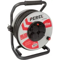 VLM PROFESSIONELE NEOPREEN KABELHASPEL - 40 m - 3G2.5 - 4 STOPCONTACTEN - PENAARDE