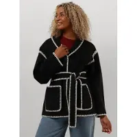 Minus Dames Jassen Clara Belt Jacket - Donkergrijs - Maat 38