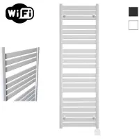 Sanicare Electrische wifi radiator hpw carini moda 160x60 cm mat wit met thermostaat wit rechtsonder