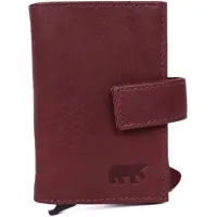 Bear design Elsie Leren Creditcardhouder / Pasjeshouder / Portemonnee - Bordeaux Rood