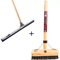 Synx Tools Union schrobbezem & Vloertrekker 60cm set van 2 - vloer - trekker - schrobber - Lengte 150cm