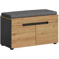 Furnilux Canu bank inclusief zitkussen Artisan NB Basaltgrijs NB - 37x80x45cm