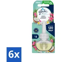 Glade - Navulling Elektrische Olie - Exotic Tropical Blossoms - Zonder Houder - Voordeelverpakking - 6 stuks