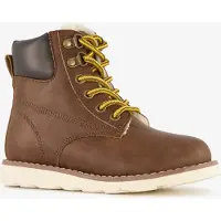 Blue Box gevoerde jongens veterboots cognac bruin maat 30